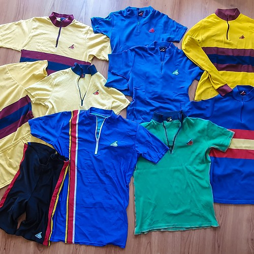 A collection of 9 vintage jerseys